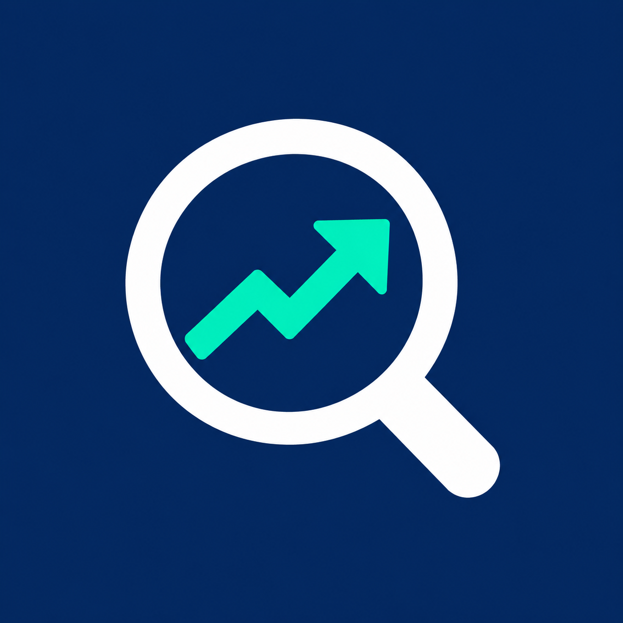 GSC SERP Optimizer magnifying glass and rising arrow logo